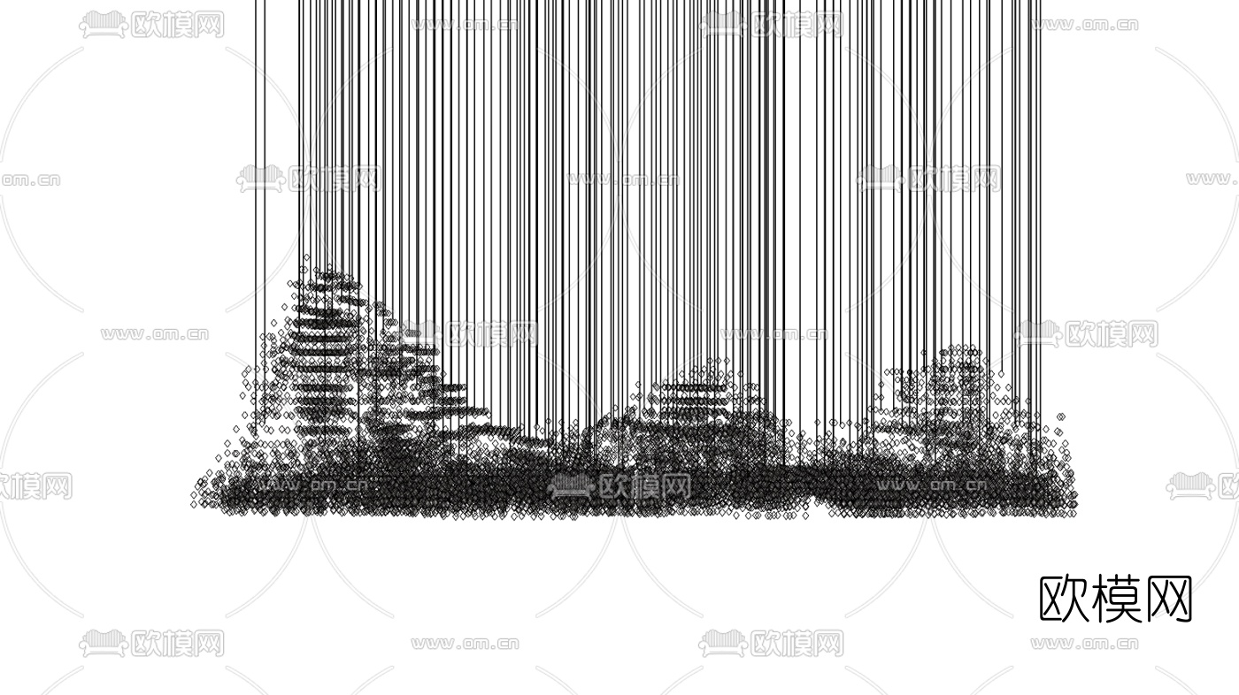 现代满天星水晶装饰吊灯su模型下载（渲染图1）