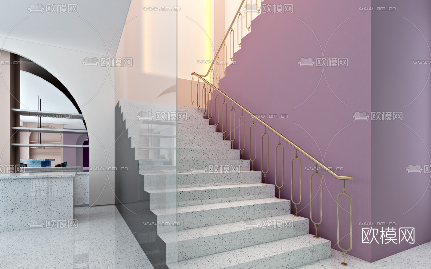 现代网红茶饮店3d模型