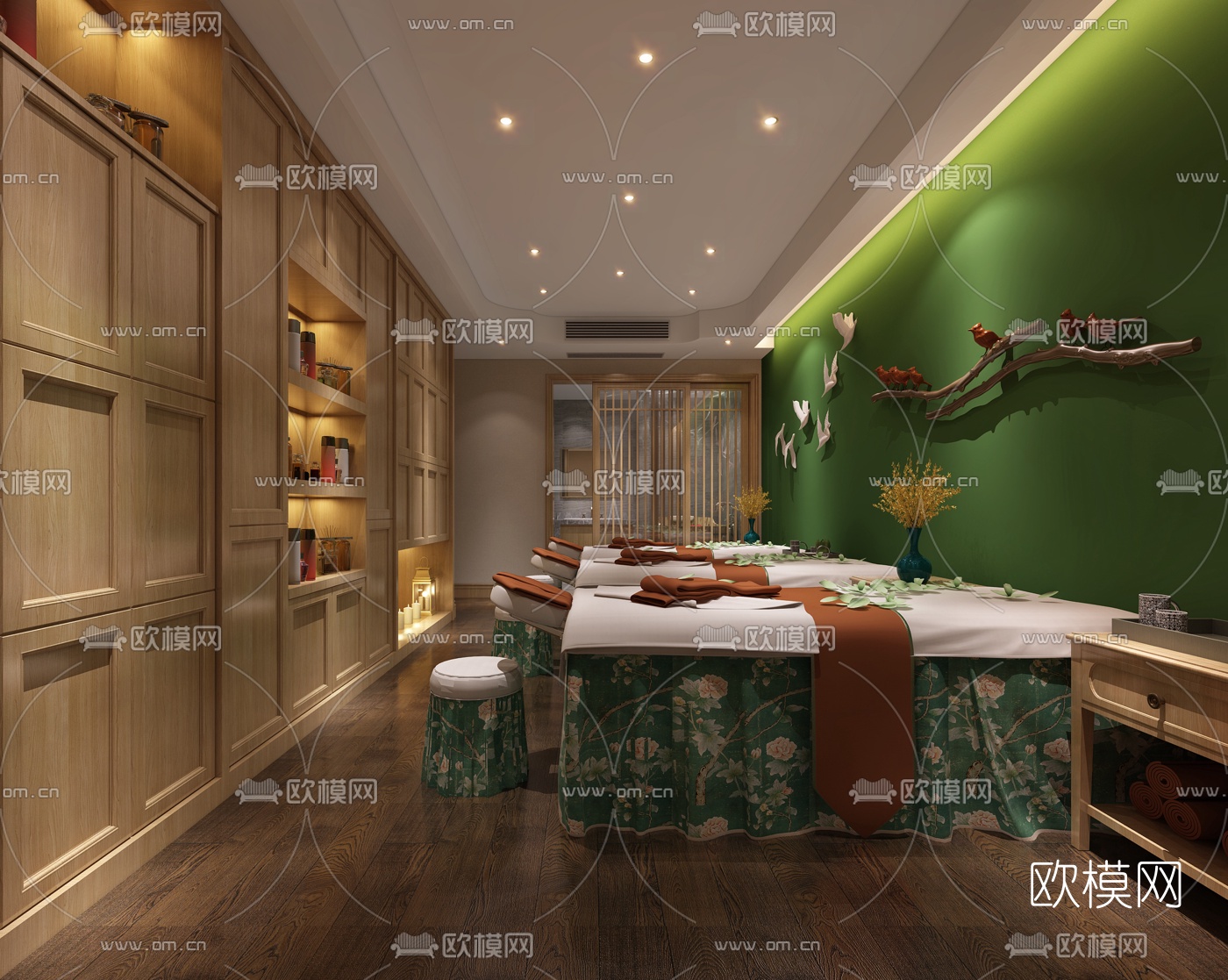 现代spa美容会所VIP护理房3D模型