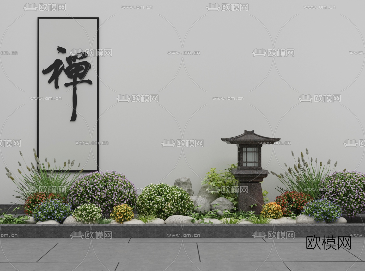 新中式景观小品3D模型