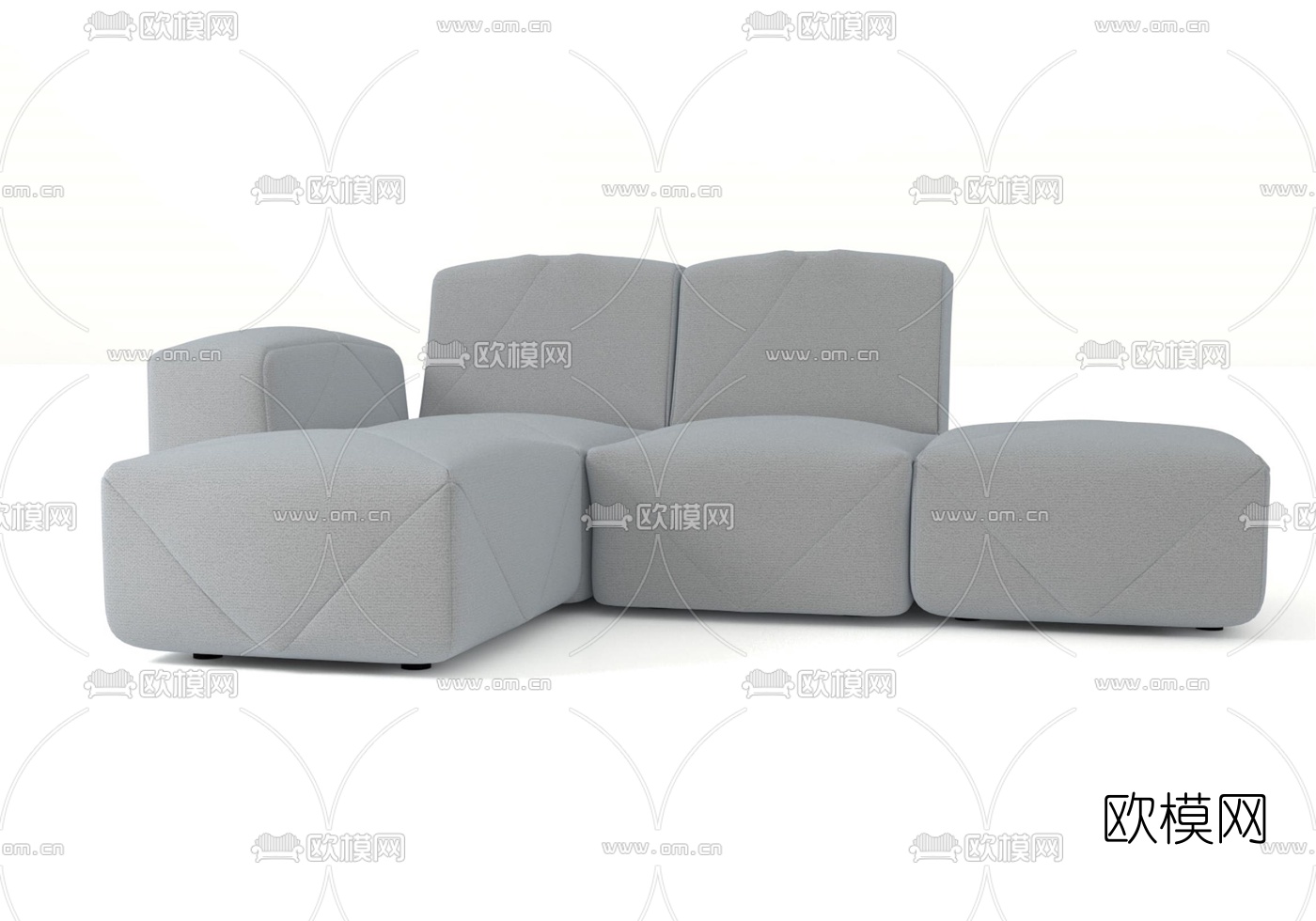 荷兰Moooi品牌 现代布艺转角沙发3d模型