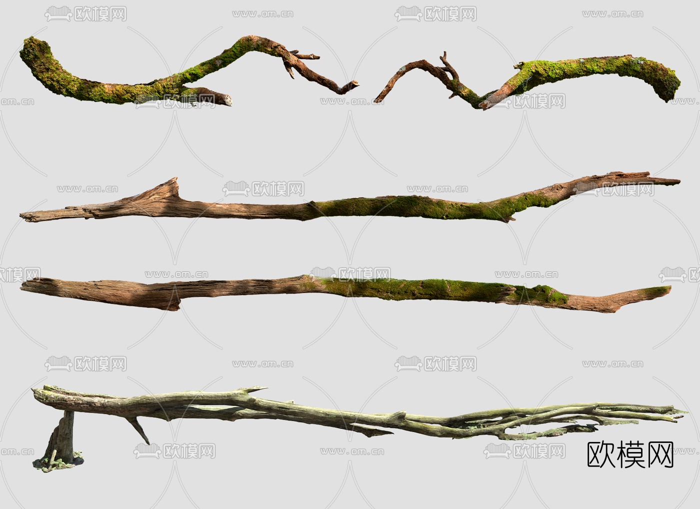 自然风树枝枯枝3d模型下载