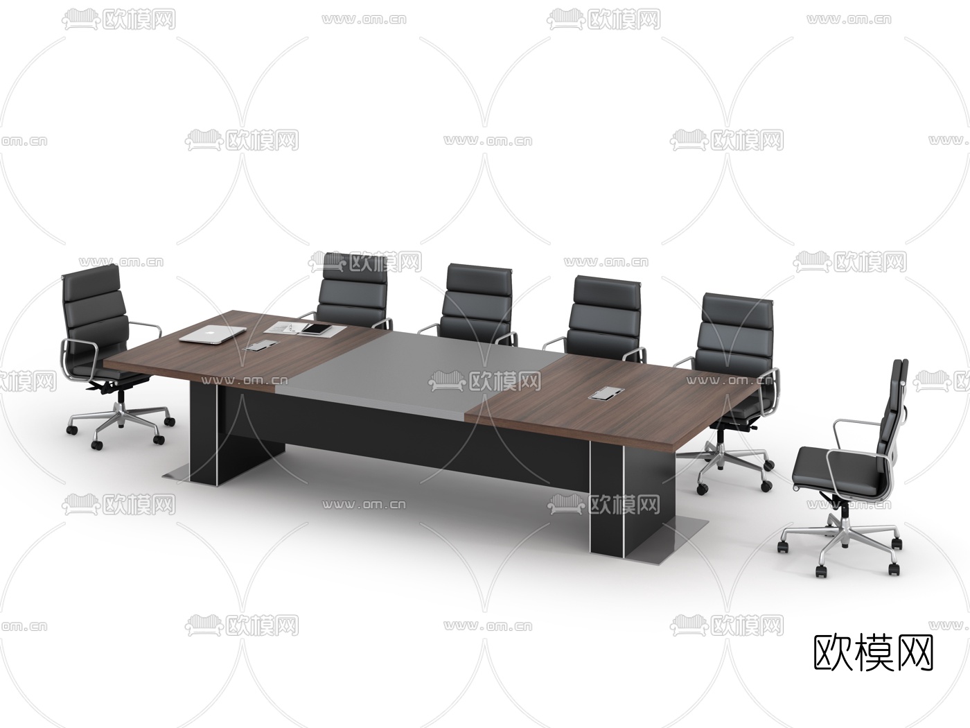 现代会议桌椅3d模型下载