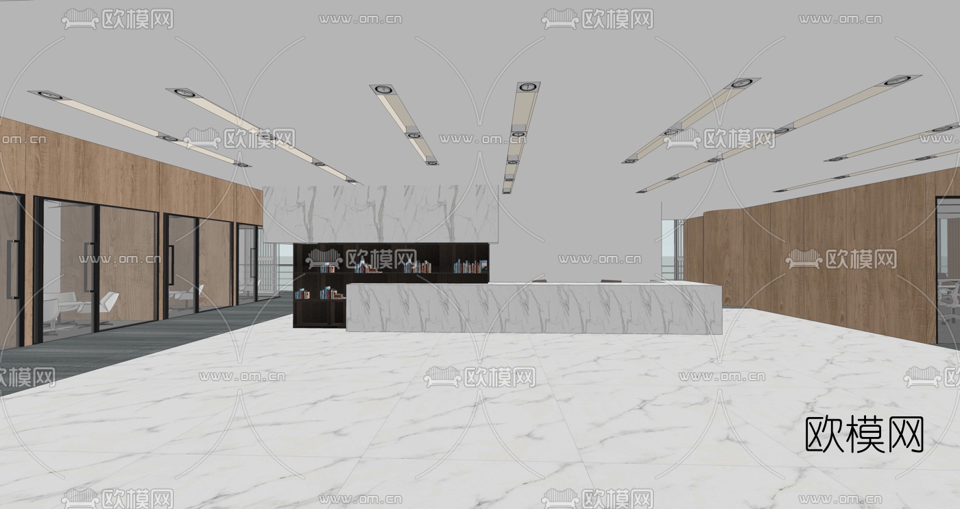 现代办公室SU模型下载（渲染图5）