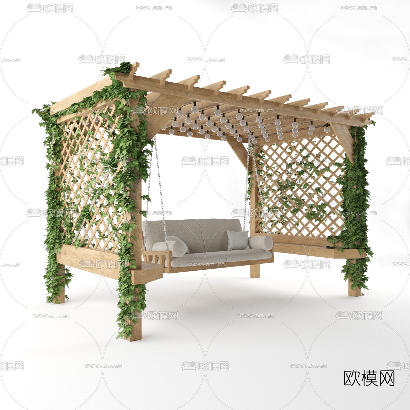 现代户外吊椅3d模型