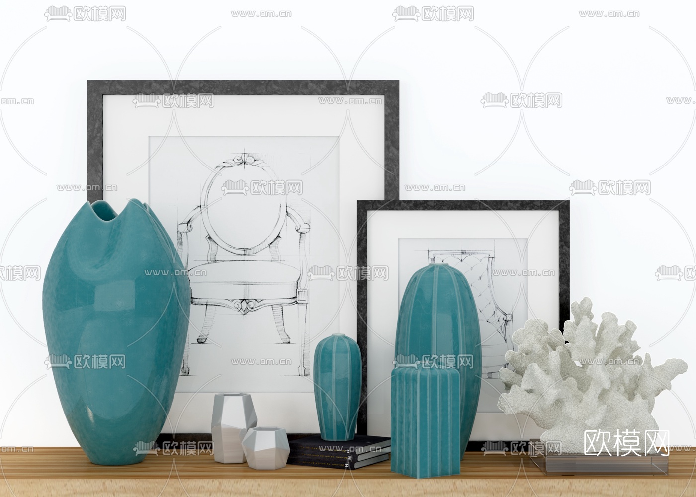 现代花瓶摆件3d模型