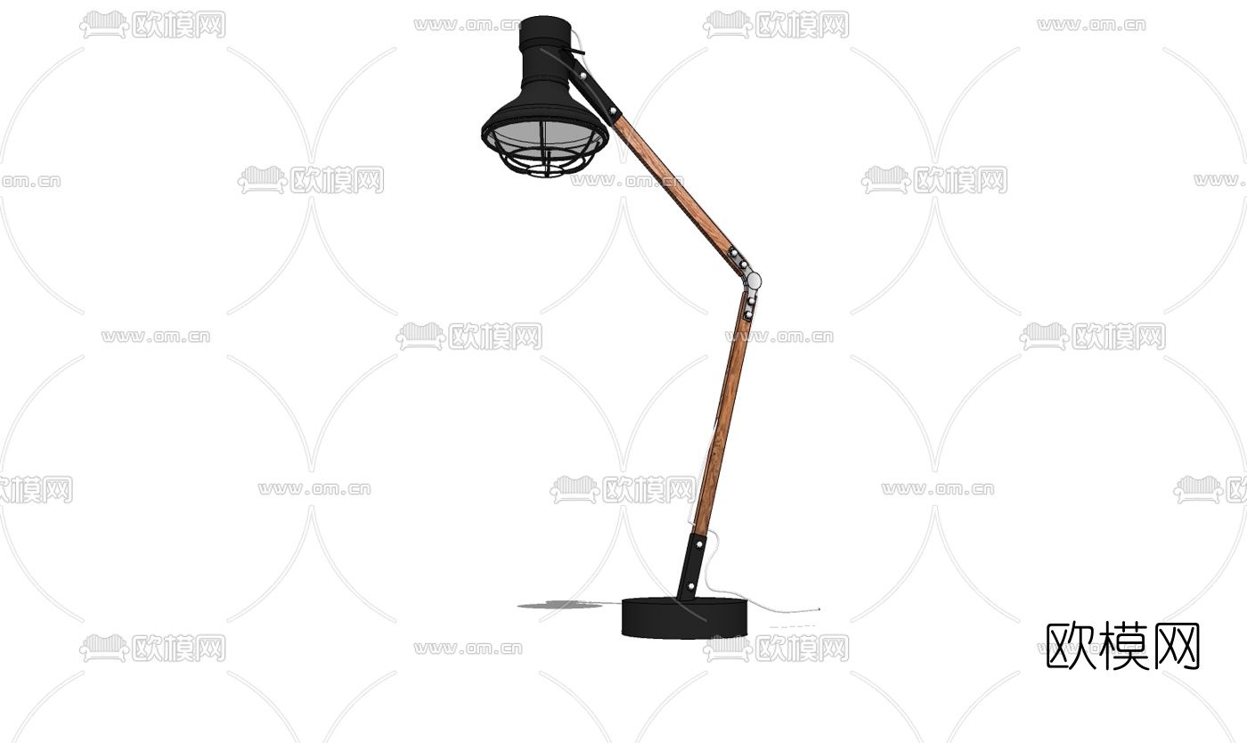 工业风台灯免费su模型下载