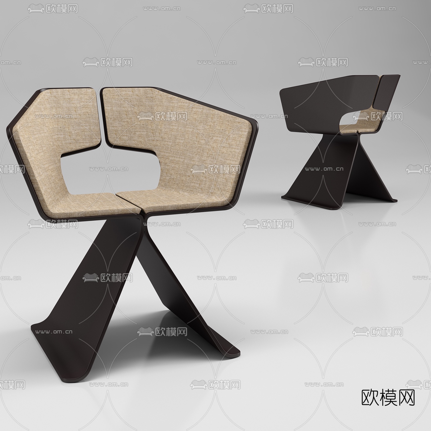 北欧创意单椅3d模型