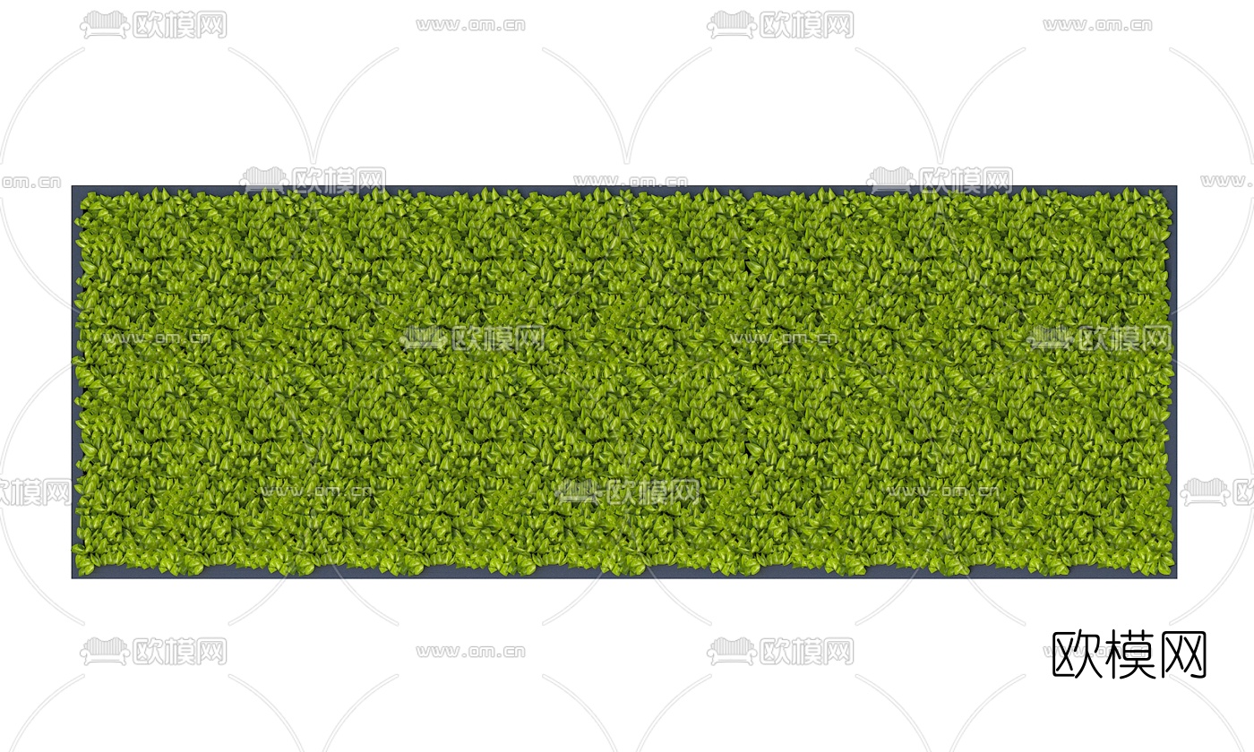 现代绿植墙植物墙3d模型