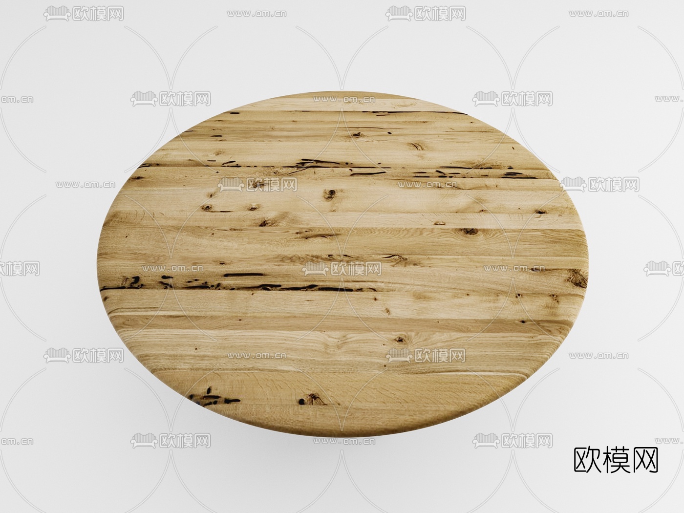 意大利Riva1920品牌 现代威尼斯橡木圆形休闲咖啡桌3d模型下载（渲染图3）