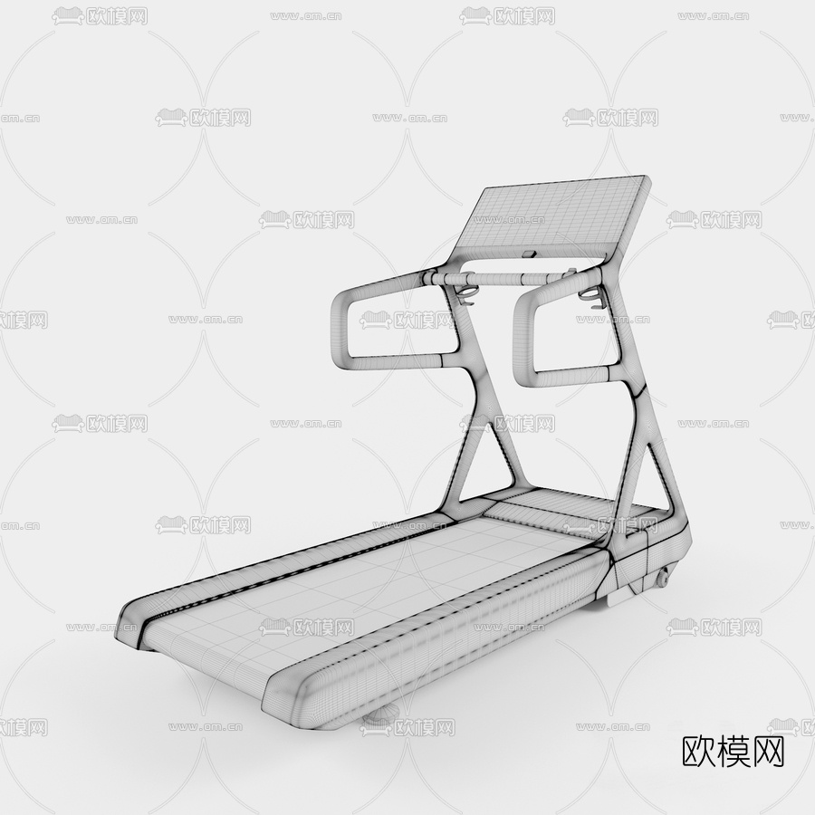现代跑步机3d模型下载（渲染图3）