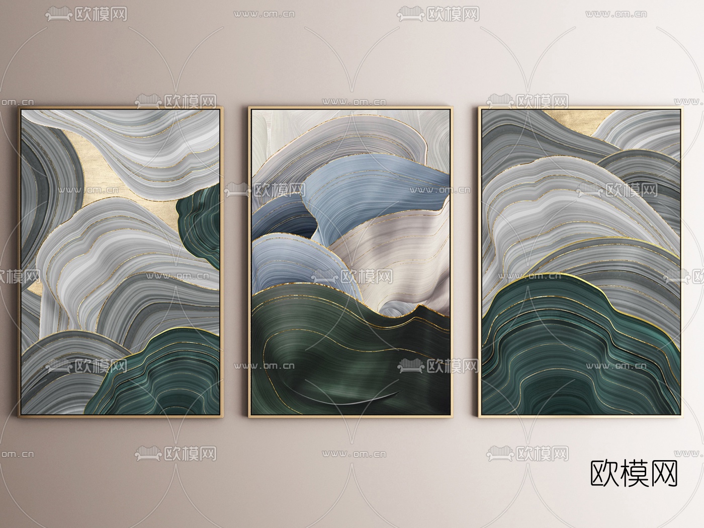 现代装饰挂画3d模型