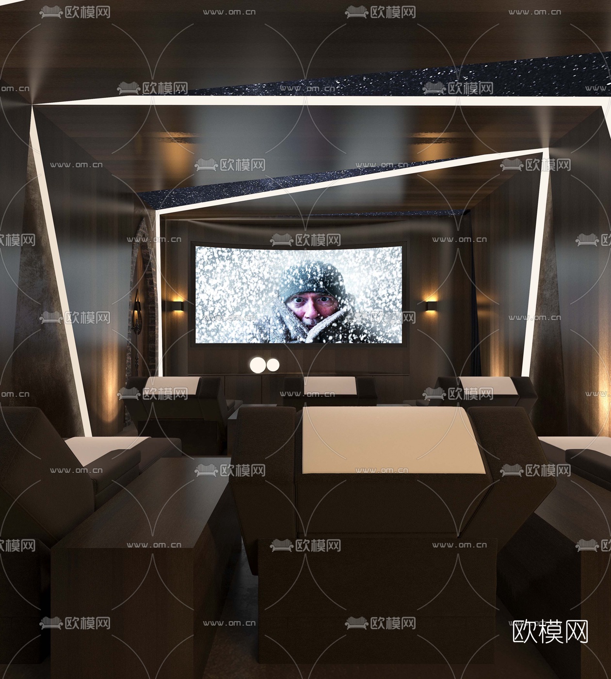 现代沐足包房3d模型