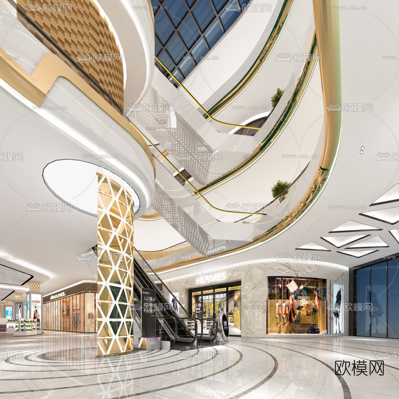 现代商场3d模型