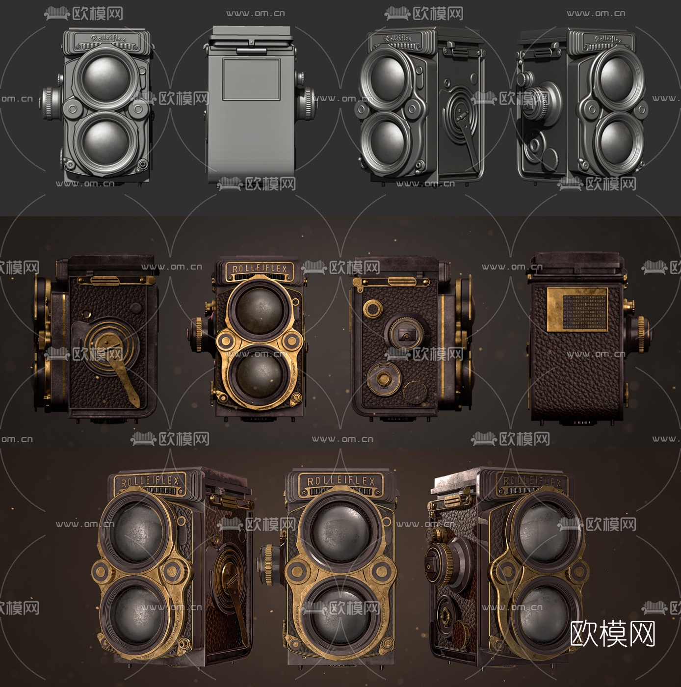 欧式复古摄像机3d模型下载