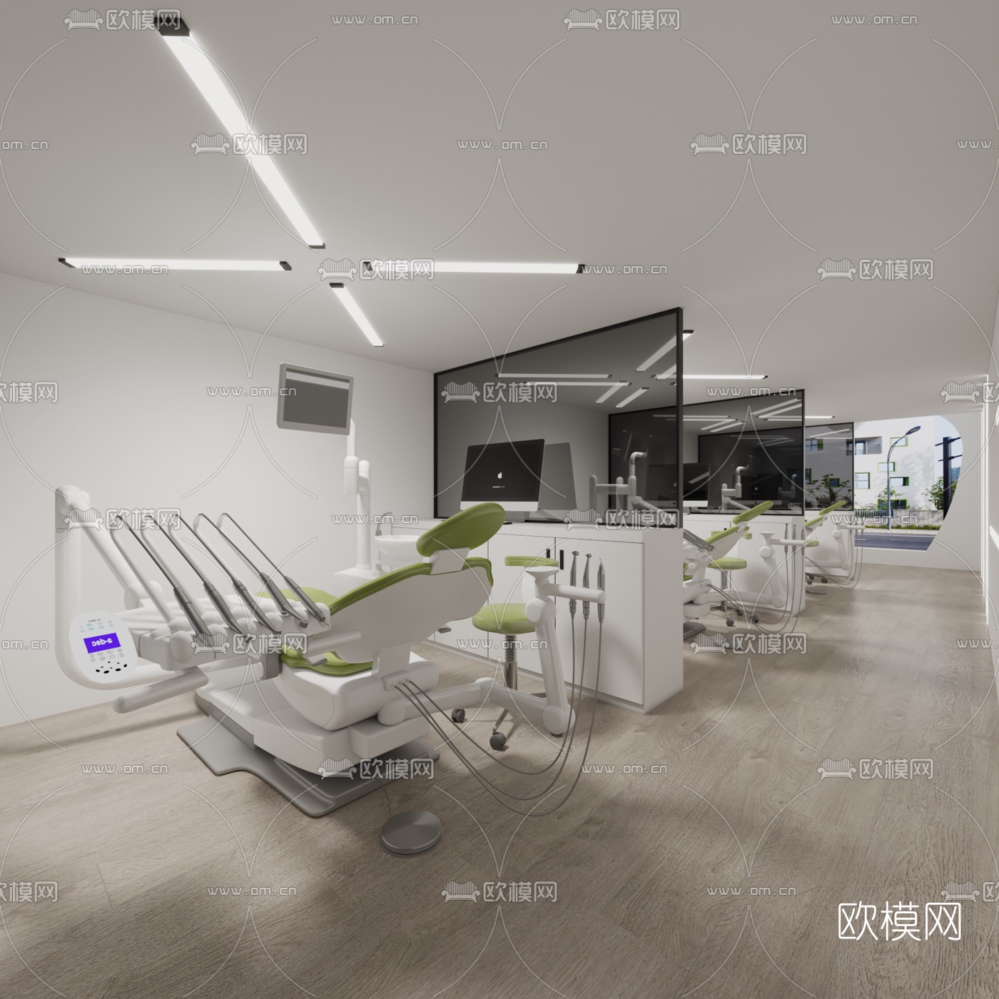 现代口腔医院3d模型