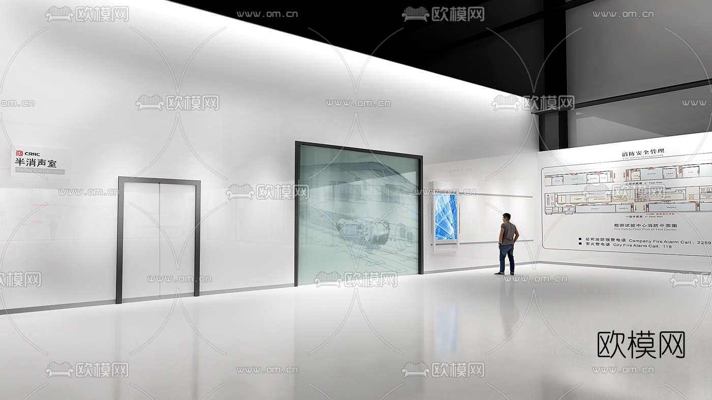 现代中车科研展厅3d模型