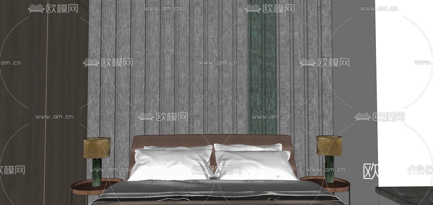 现代轻奢客餐厅su模型下载（渲染图19）