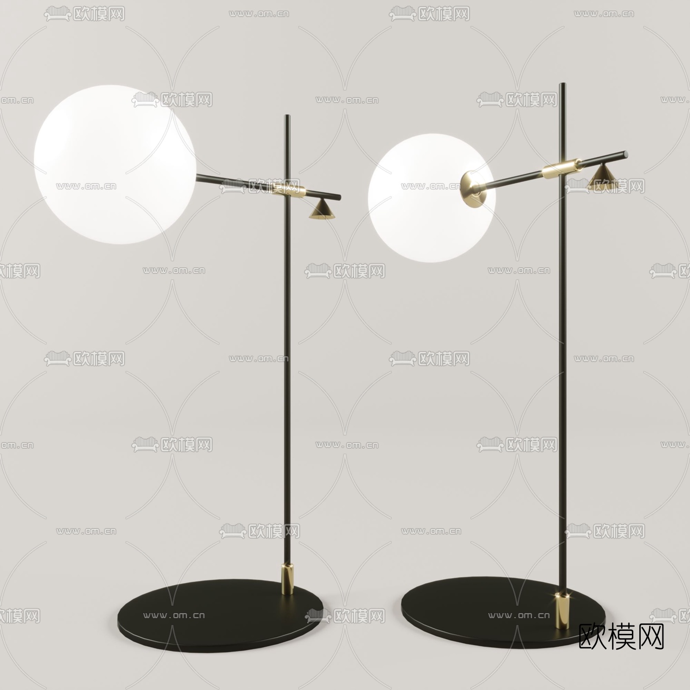 现代简约台灯3d模型
