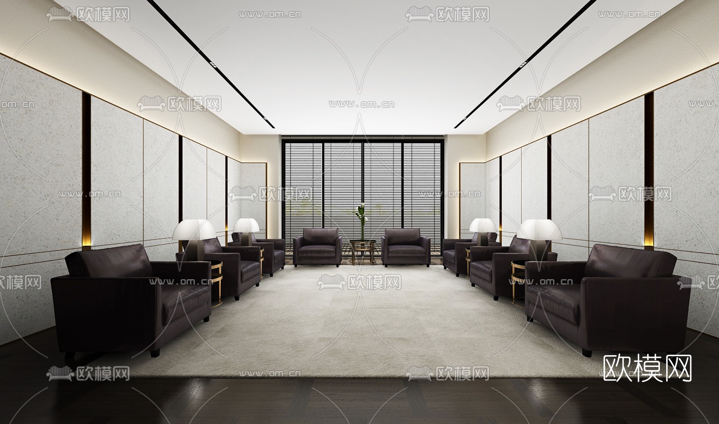 现代贵宾接待室3d模型下载_ID10193155_3dmax免费模型-欧模网