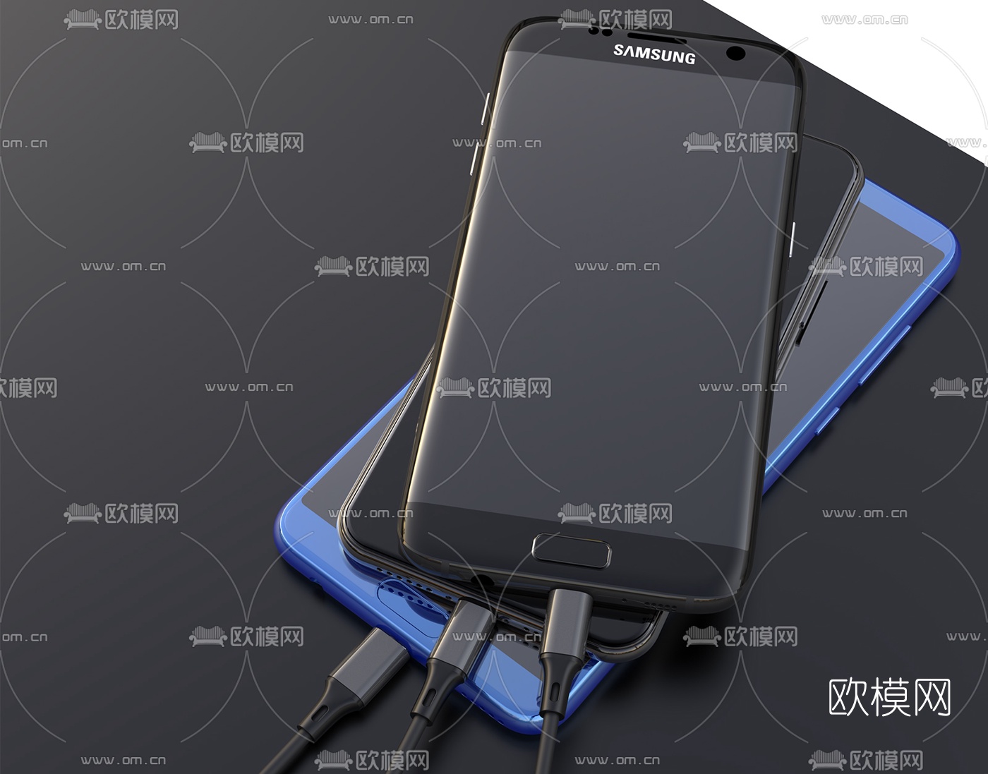 现代三星手机3d模型下载