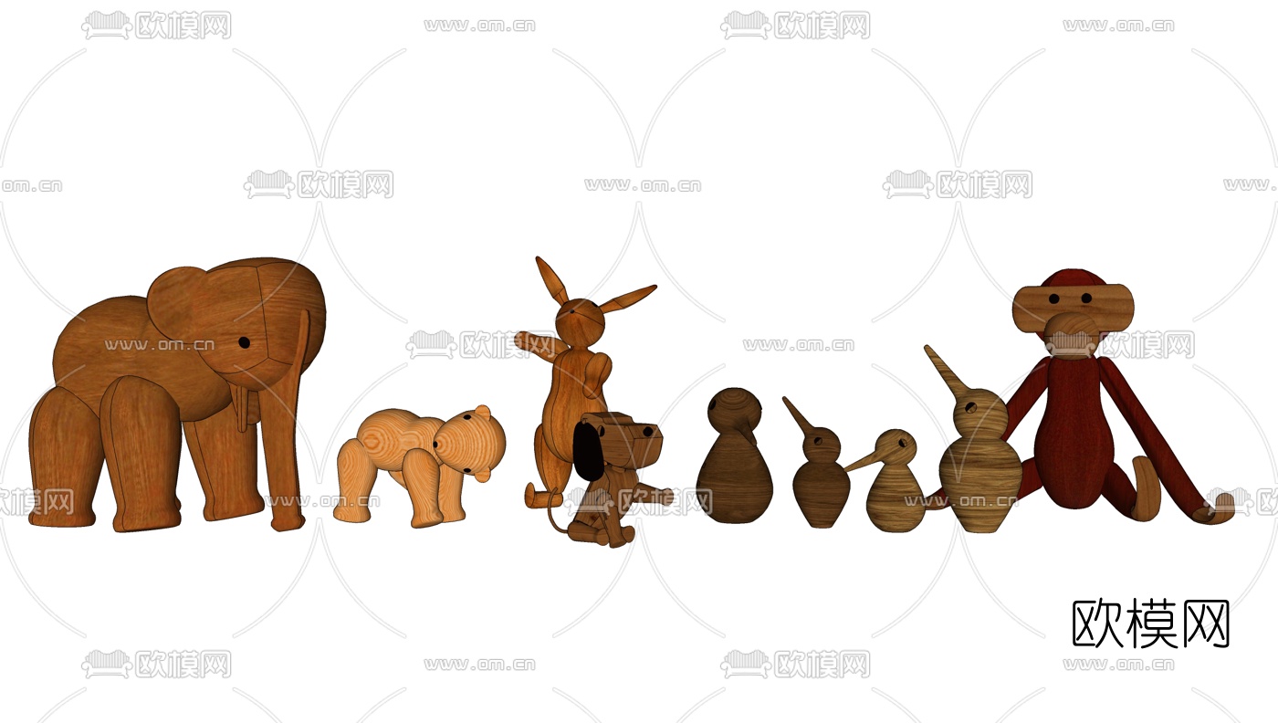 现代木偶玩具su模型下载