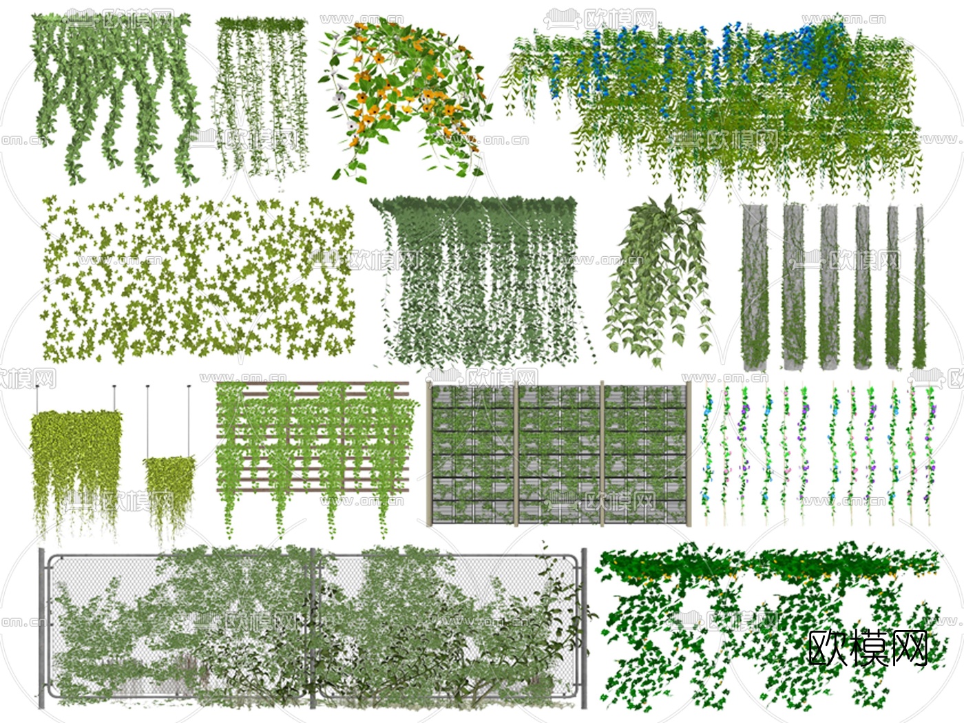 现代植物藤蔓su模型下载