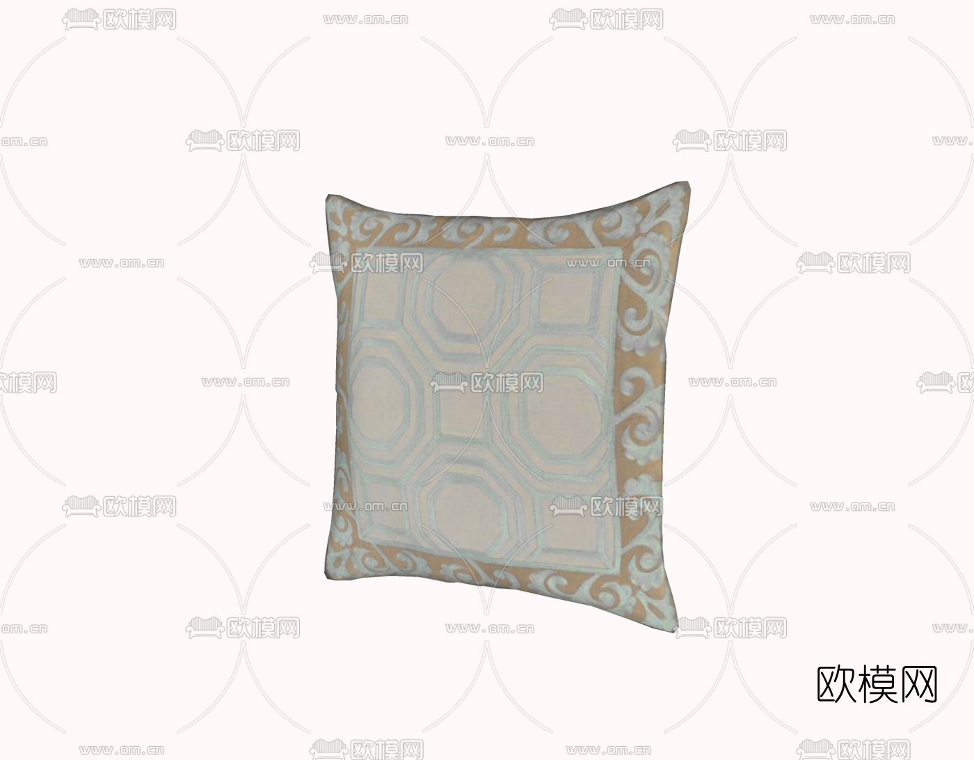 现代布艺抱枕免费su模型下载