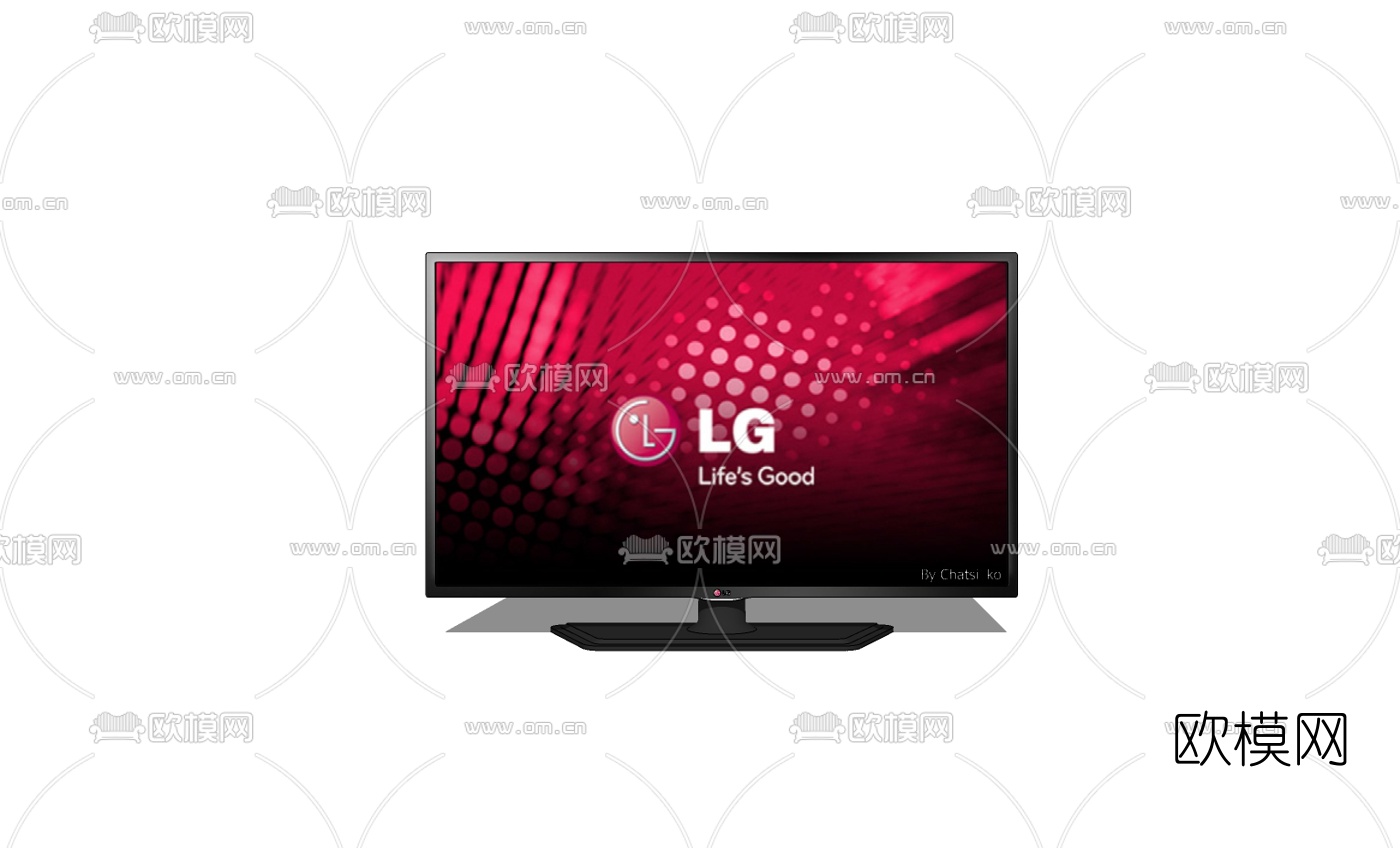 现代电视机免费su模型下载