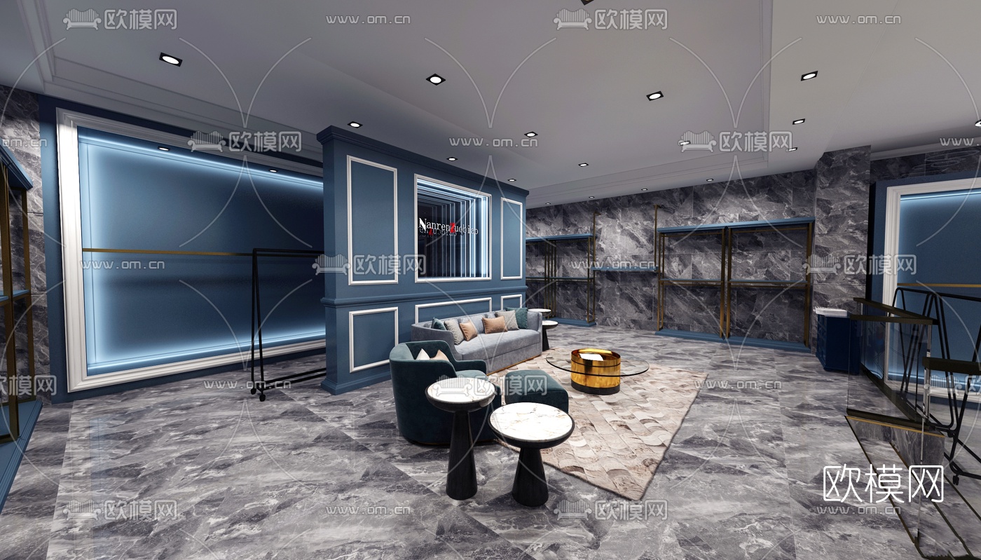 现代男装店3d模型下载（渲染图3）