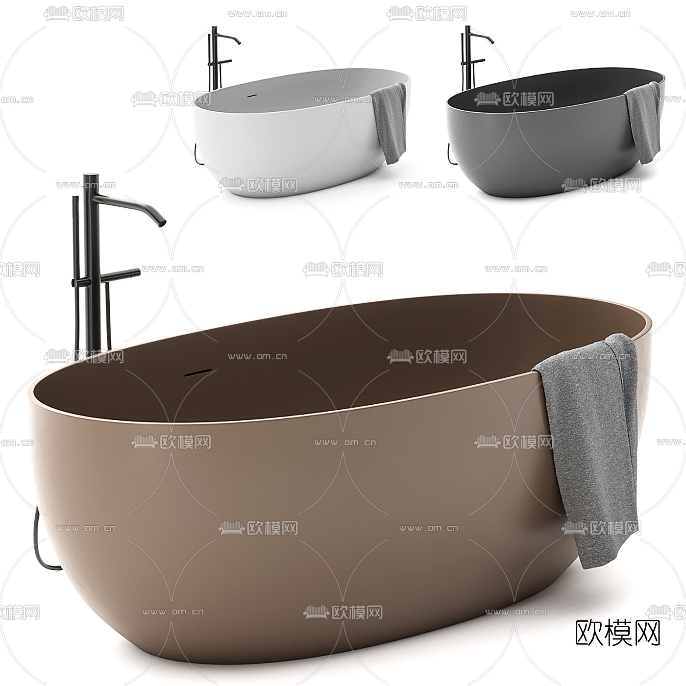 现代浴缸3d模型