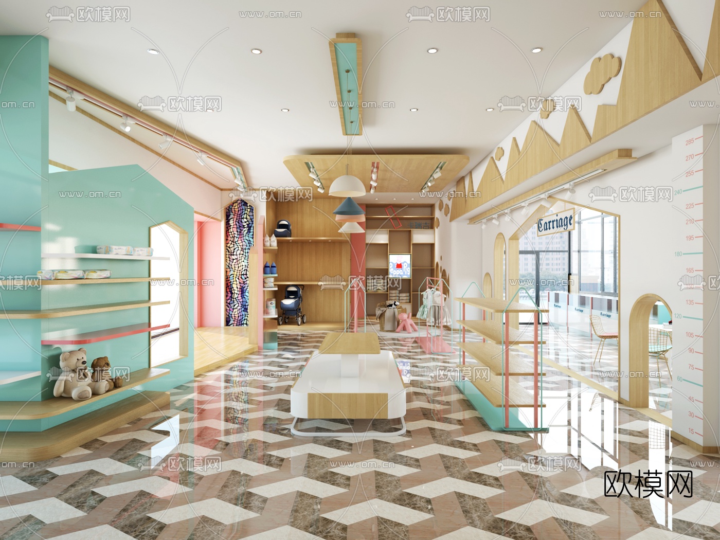 现代母婴用品专卖店3d模型