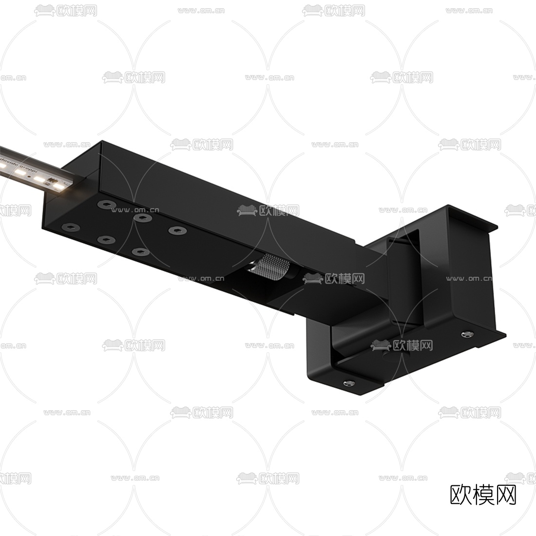 现代天际线灯钢带灯3d模型下载（渲染图2）