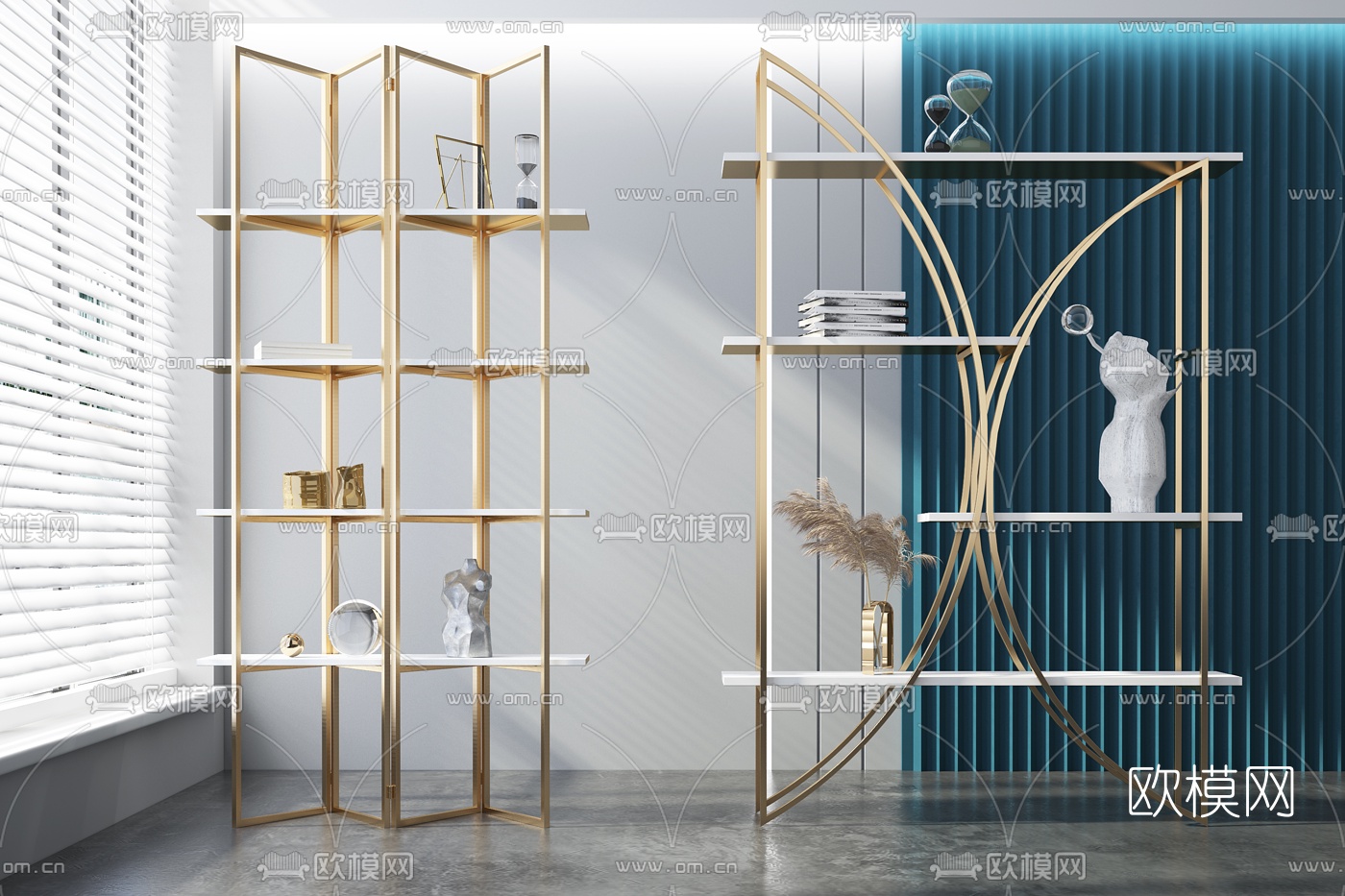 现代装饰架3d模型下载