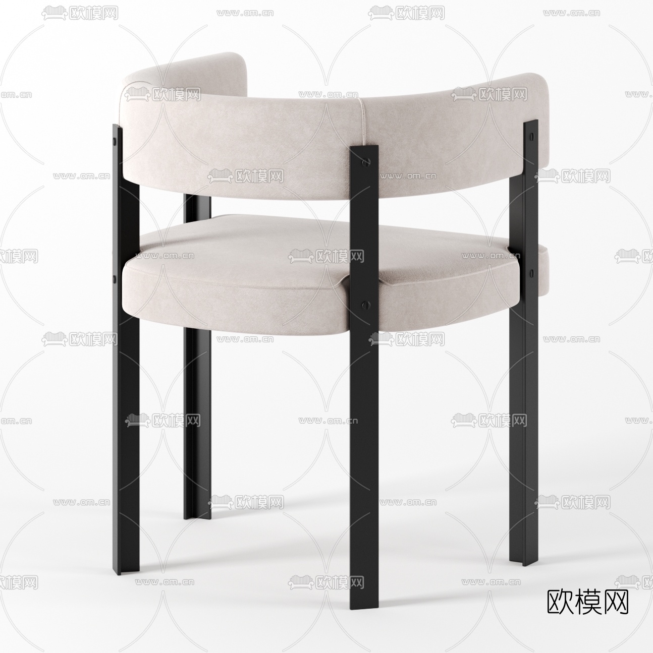 BAXTER 布艺单椅3d模型下载（渲染图2）