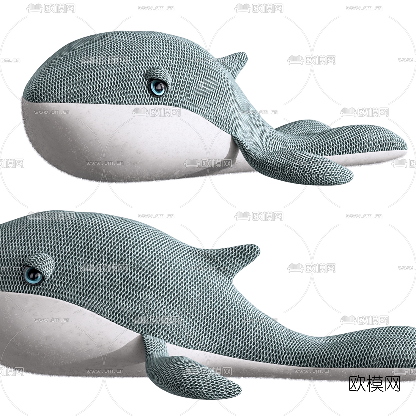 现代海豚玩具3d模型