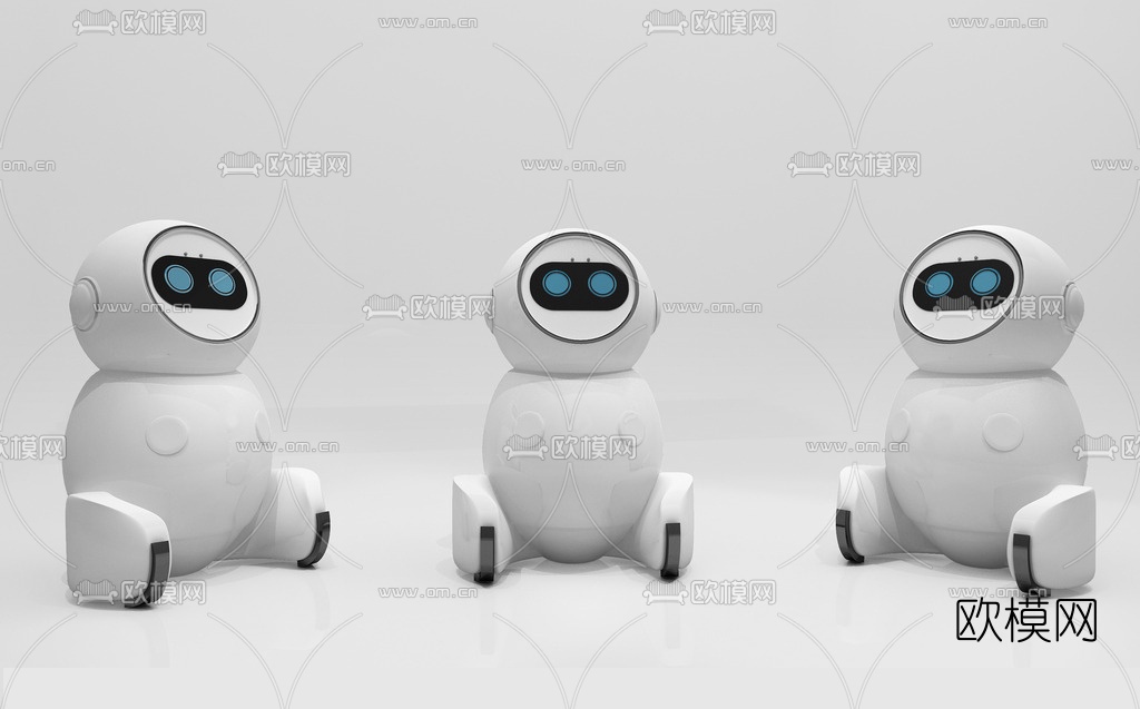 现代智能机器人3d模型