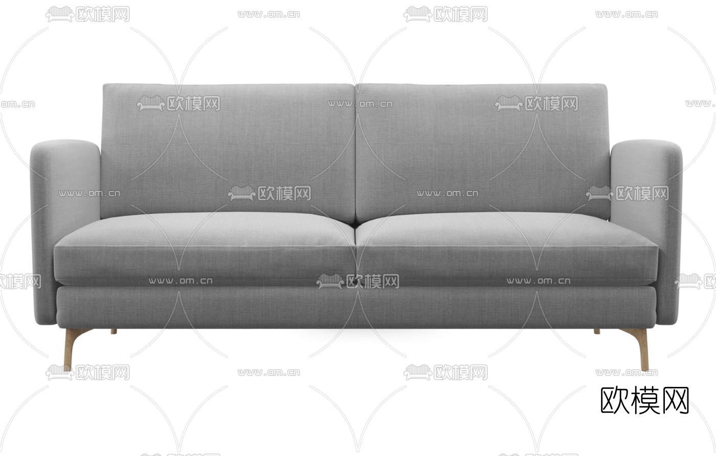 北欧布艺双人沙发3d模型