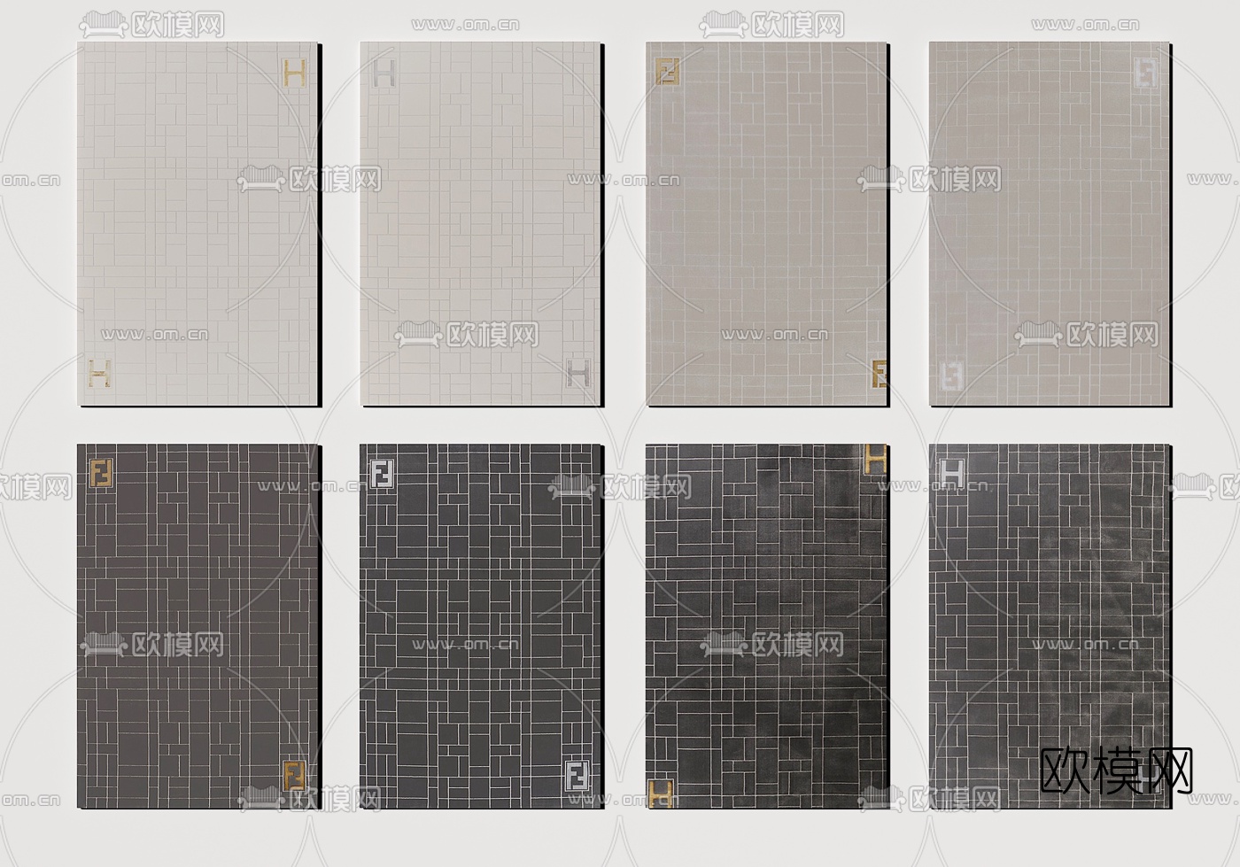现代地毯3d模型下载