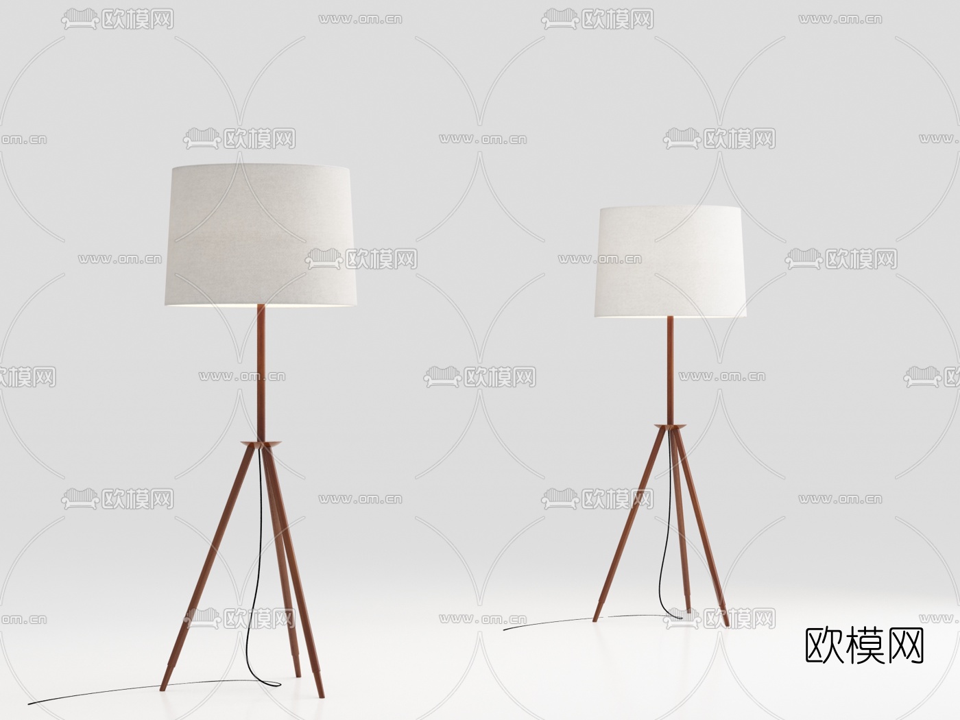 现代简约落地灯3d模型下载