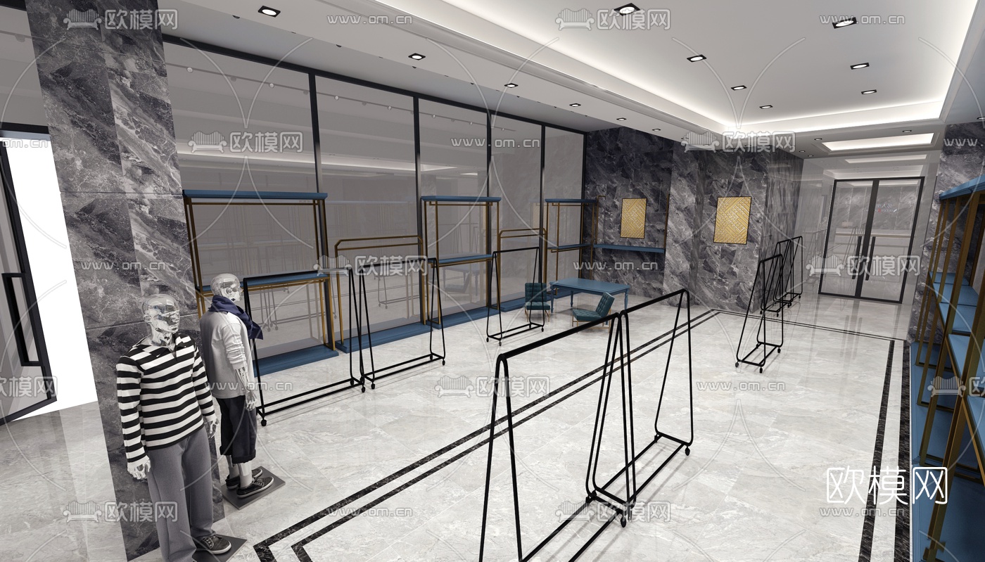 现代男装店3d模型下载（渲染图5）