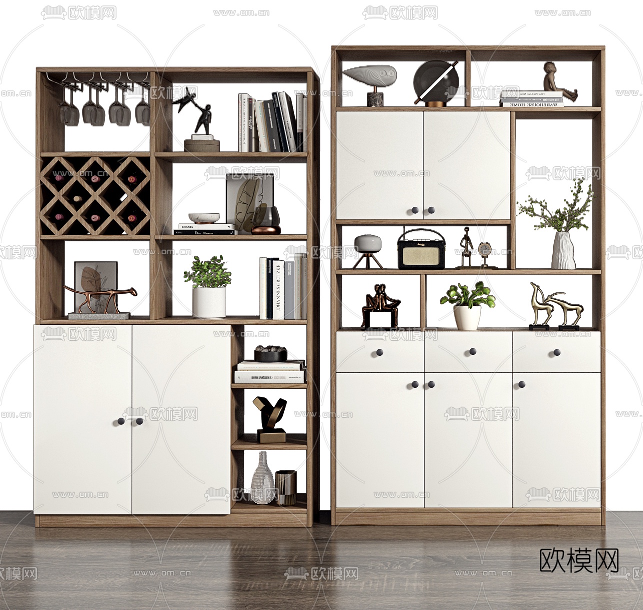 北欧多功能装饰柜3d模型下载（渲染图2）