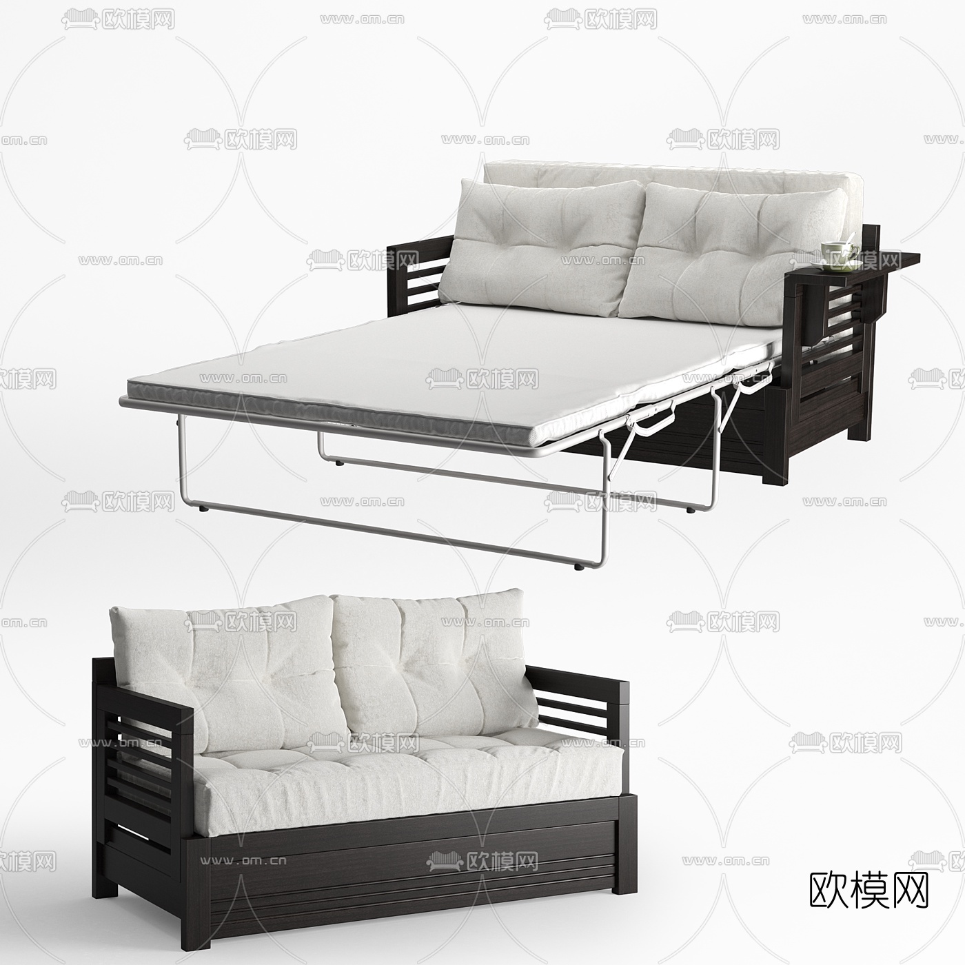 现代户外多功能沙发床3d模型