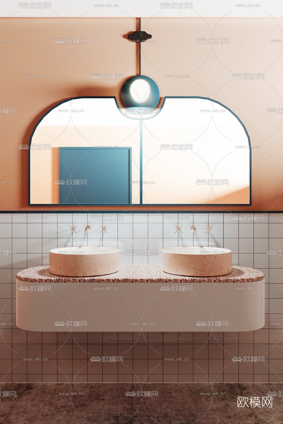 北欧洗手台su模型下载（渲染图1）