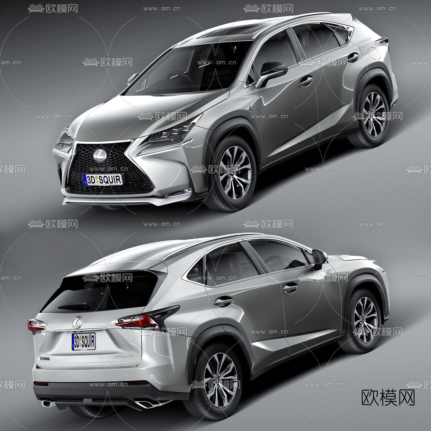 现代雷克萨斯汽车3d模型