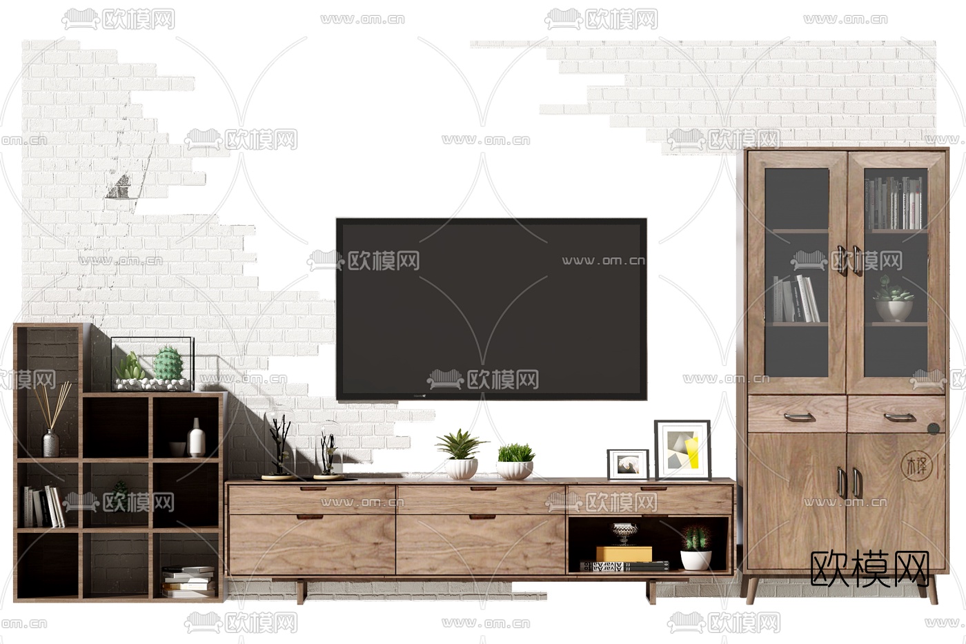 北欧电视柜3d模型