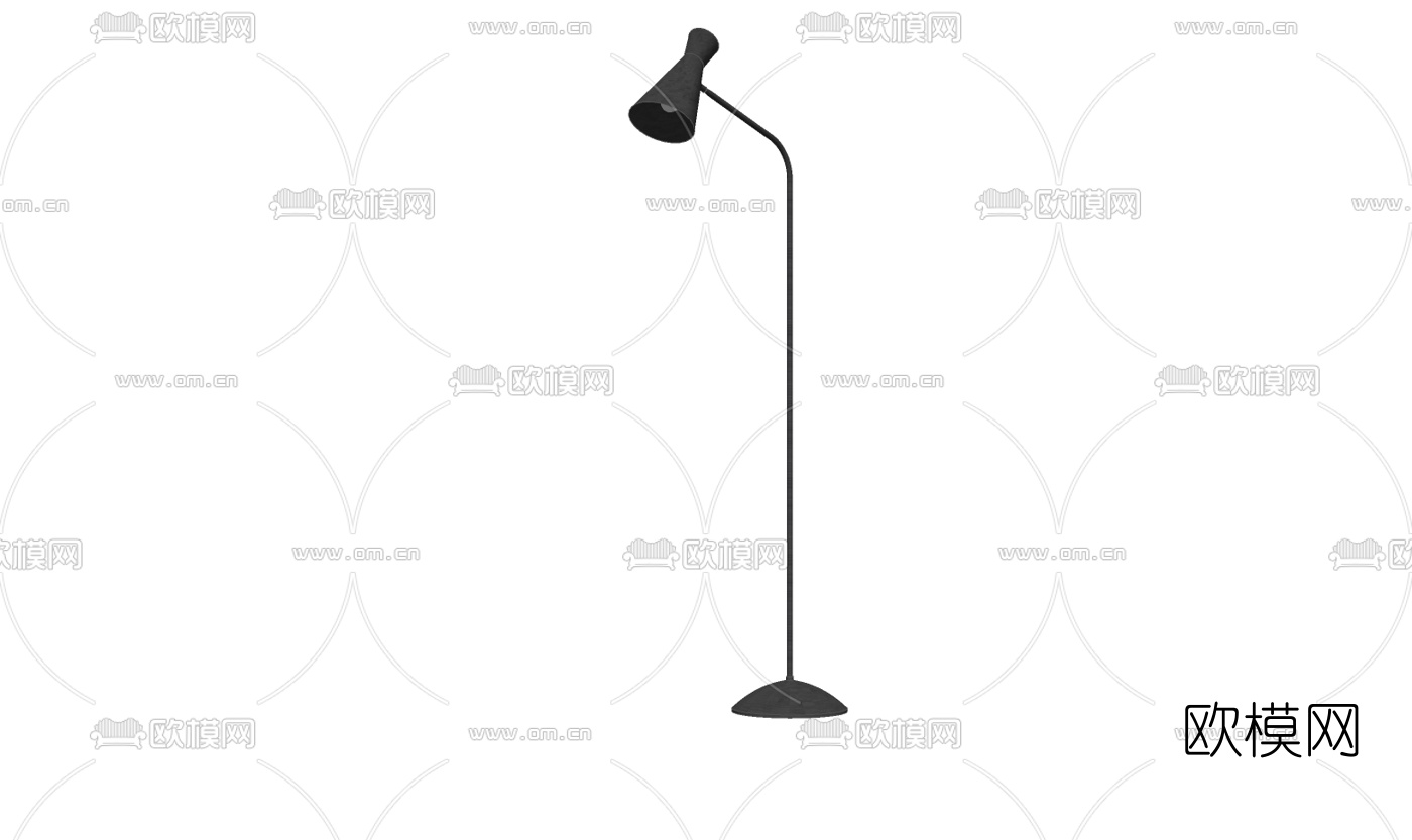 工业风落地灯免费su模型下载