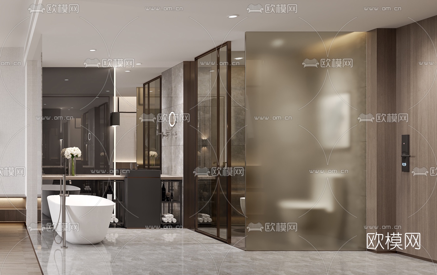 现代酒店客房3d模型