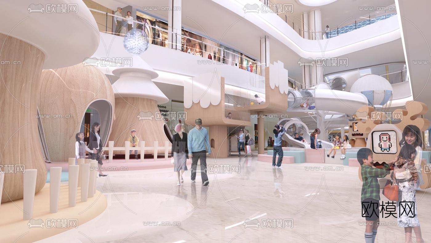 现代商场儿童区3d模型