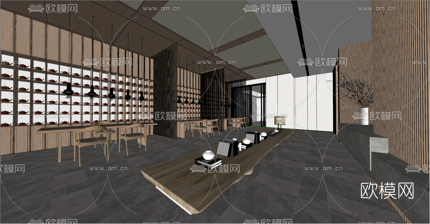 日式茶室su模型下载（渲染图3）